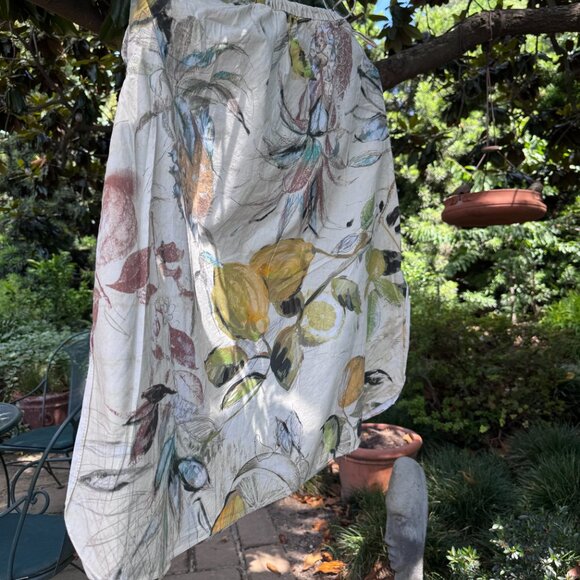 Zara lemon printed high waist summer midi skirt S - Picture 8 of 8